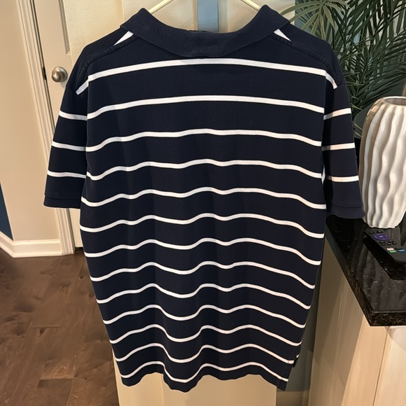 Navy Blue/white striped Polo shirt - Picture 4 of 4